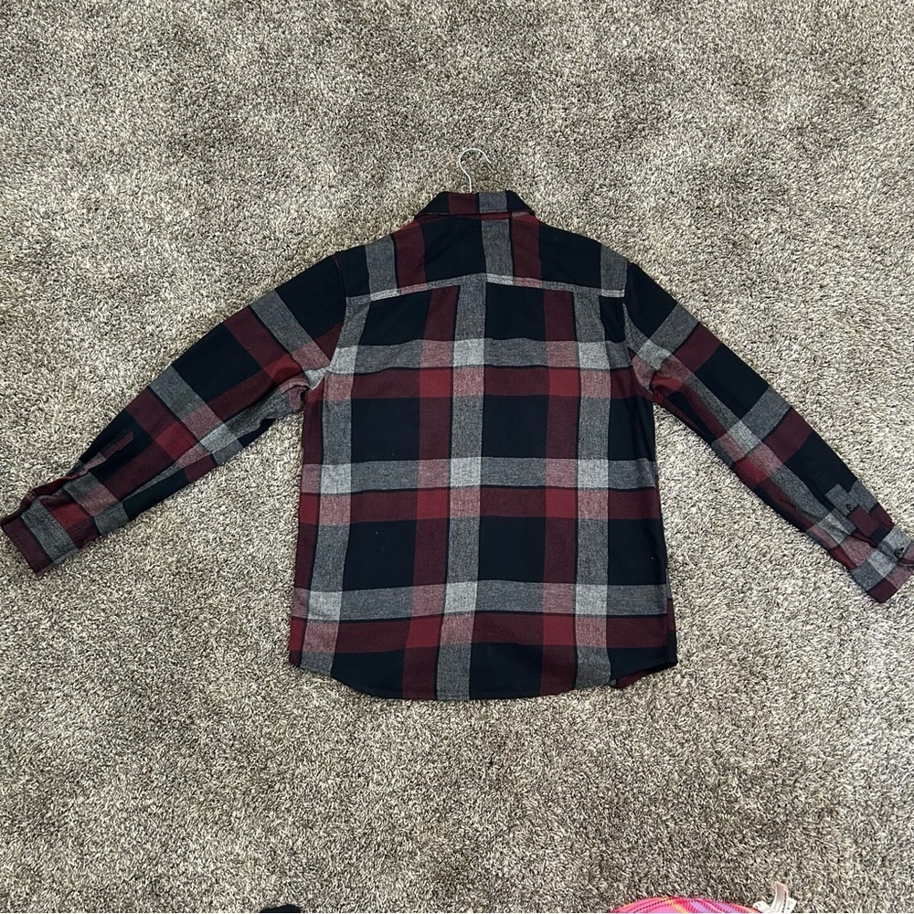 Urban Pipelinene Men’s Softball Button- Downn Plaid Shirt Size M red & black - Picture 2 of 10